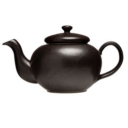 Black ceramic teapot